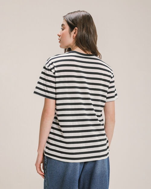 Playera Cuello V Rayas